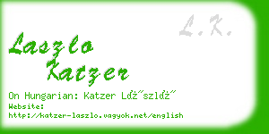 laszlo katzer business card